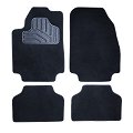 Set 4 tappeti universali NORAUTO neri in moquette e pvc