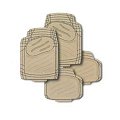 Set di 4 tappeti NORAUTO ritagliabili beige in gomma