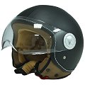Casco Jet RIDE in cuoio di colore nero taglia M referenza 701