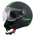 Casco Jet JFM 400 nero verde fluo taglia  L