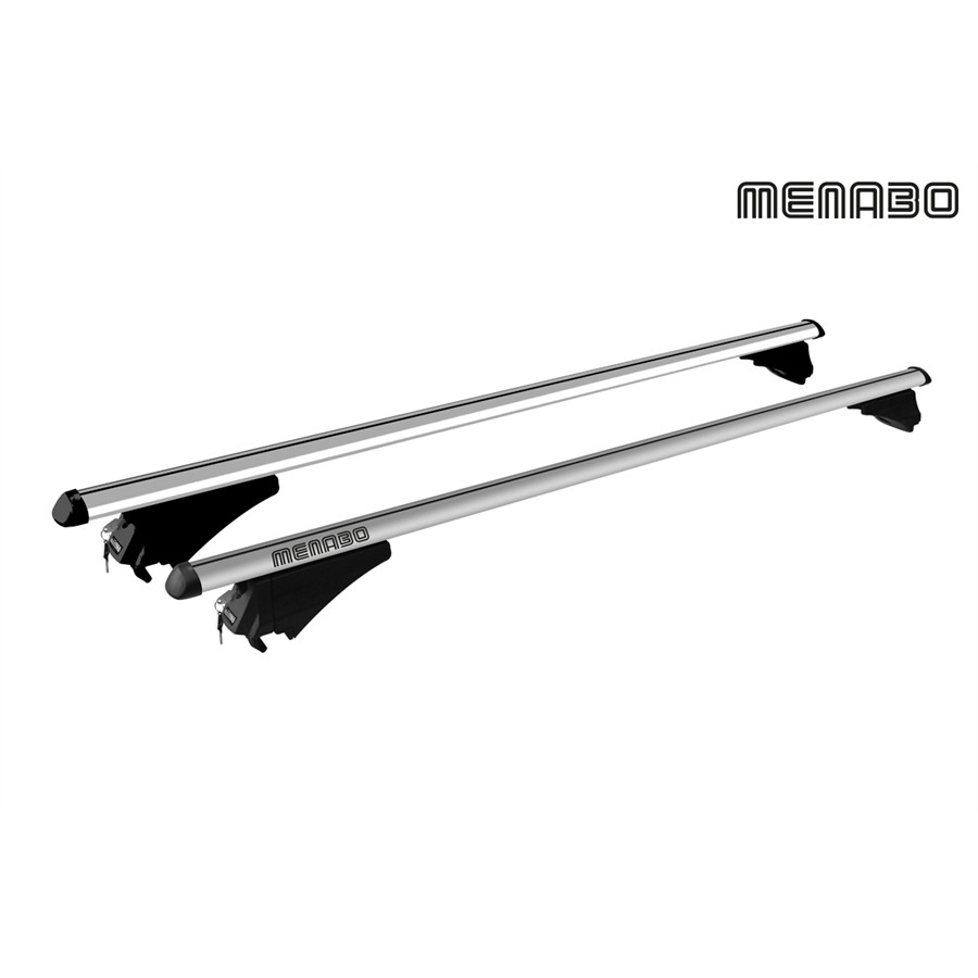 BARRE PORTATUTTO MENABO: COPPIA BARRE PORTATUTTO TIGER FLUSH/RAISED RAIL XL SILVER
