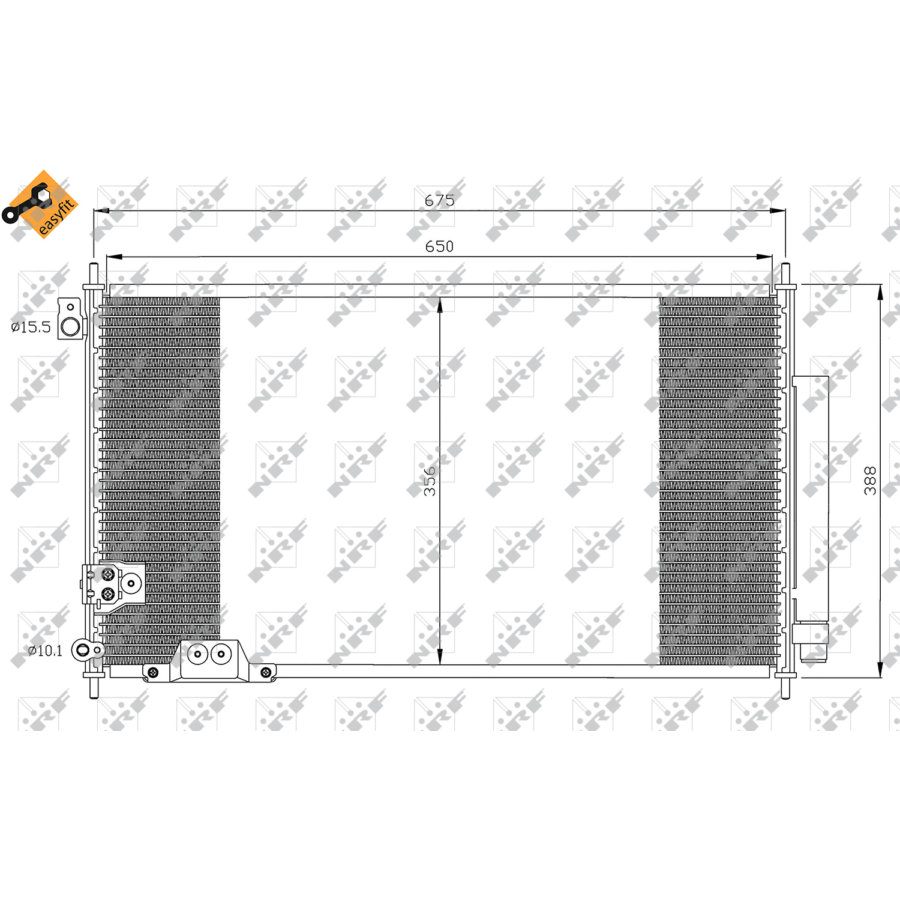 35750 NRF EASY FIT Condensatore Climatizzatore Con Guarnizioni
